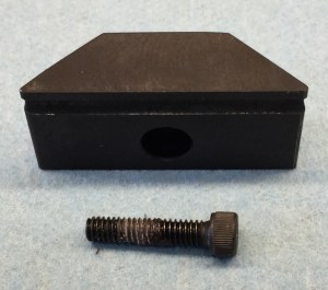 Hardened face for sliding clamp. Hardened O1 steel .